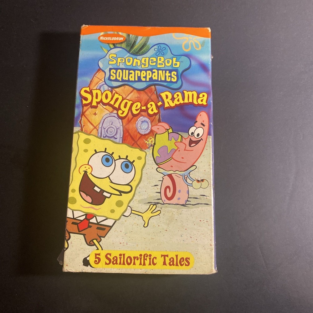 Spongebob Squarepants Sponge-A-Rama VHS Tape 2003 Nickelodeon 5 Episodes Cartoon